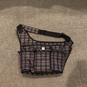 Opening Ceremony plaid sling backpack